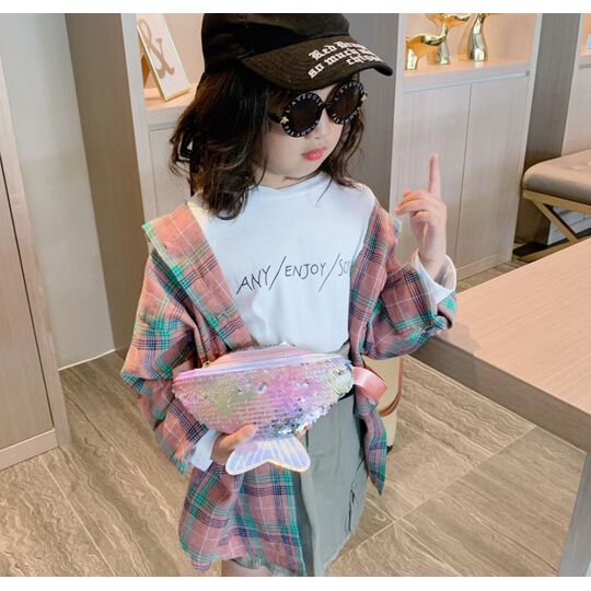 Детская сумка, бананка, белая П2475 Детская сумка, бананка, белая П2475