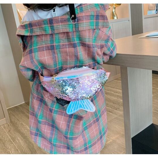 Детская сумка, бананка, белая П2475 Детская сумка, бананка, белая П2475