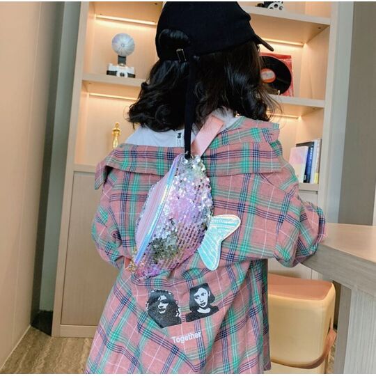 Детская сумка, бананка, белая П2475 Детская сумка, бананка, белая П2475