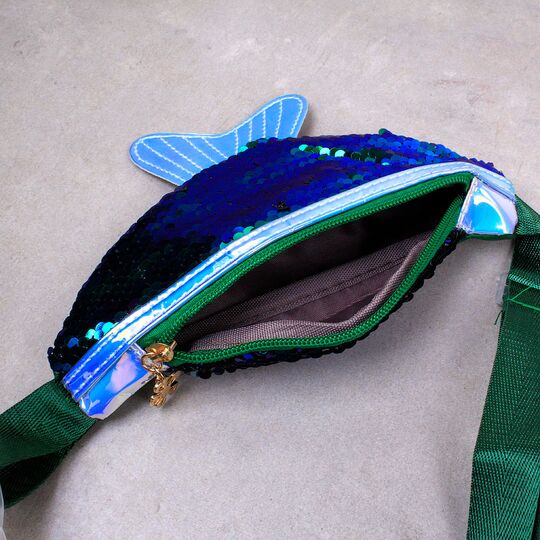 Детская сумка, бананка, зеленая П2478