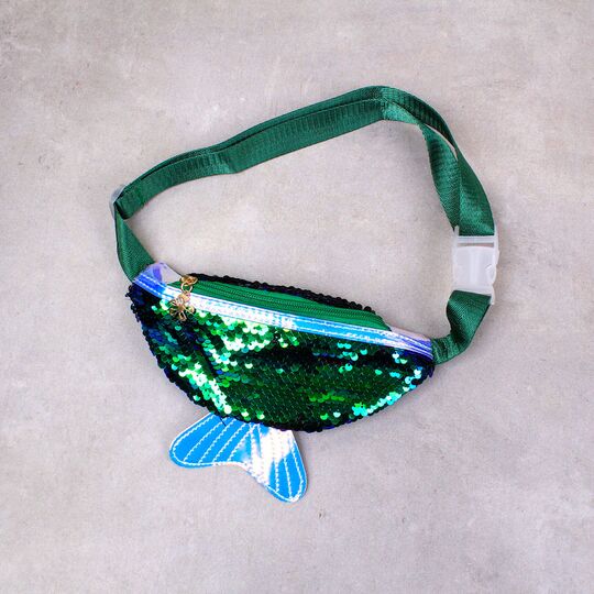 Детская сумка, бананка, зеленая П2478