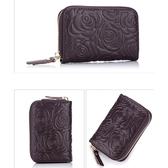 Жіноча візитниця, коричнева П2438 Жіноча візитниця, коричнева П2438