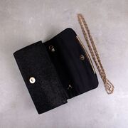 Женская сумка-клатч, черная П0153