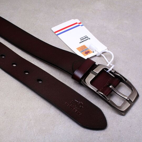 Мужской ремень BISON DENIM, коричневый П2752