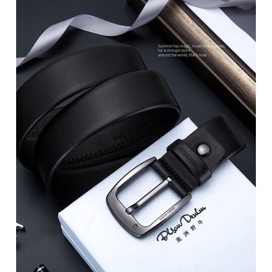 Мужской ремень BISON DENIM, черный П2754