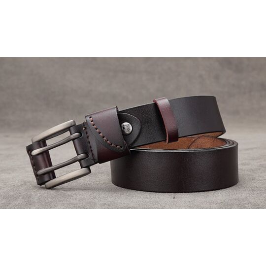 Мужской ремень BISON DENIM, коричневый П2753