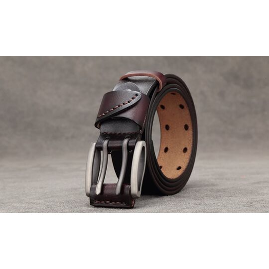 Мужской ремень BISON DENIM, коричневый П2753