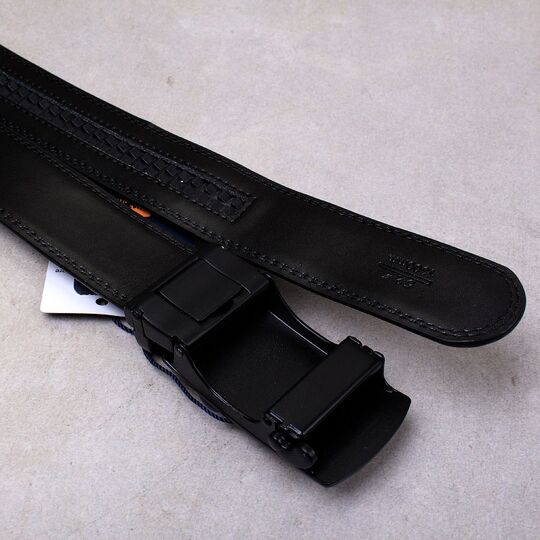 Мужской ремень BISON DENIM, черный П2474