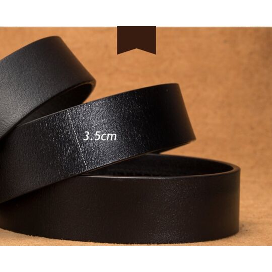 Чоловічий ремінь BISON DENIM, чорний П2475