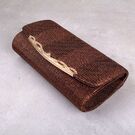 Жіноча сумка-клатч, коричнева П0156