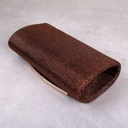 Женская сумка-клатч, коричневая П0156