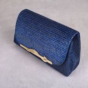 Женская сумка-клатч, синяя П0157