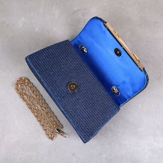 Жіноча сумка-клатч, синя П0157