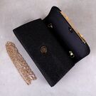 Женская сумка-клатч, черная П0158