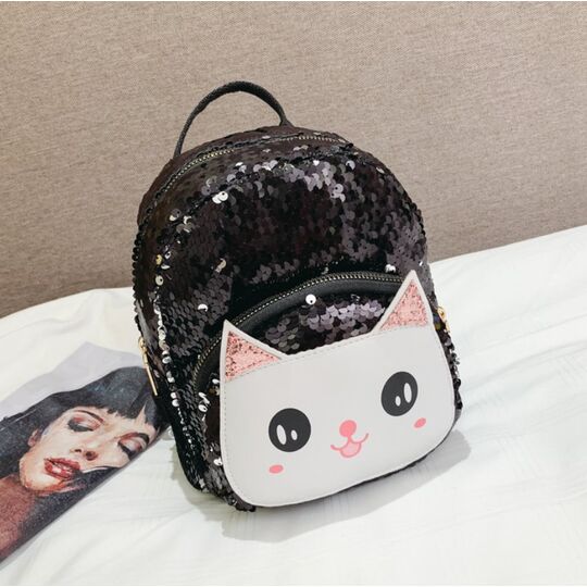 Детские рюкзаки - Детский рюкзак "Cartoon Cat", черный П2526