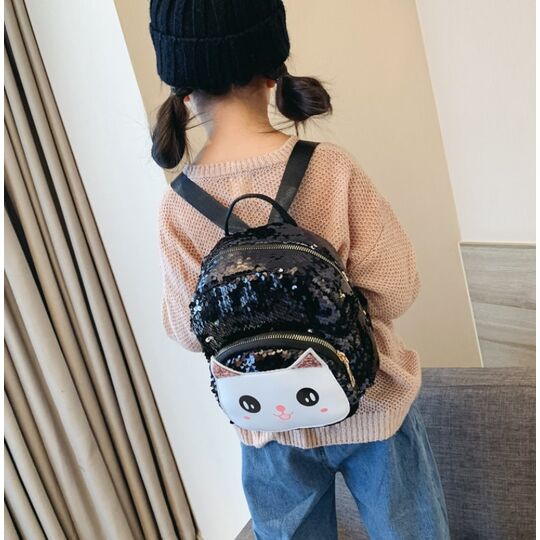 Детские рюкзаки - Детский рюкзак "Cartoon Cat", черный П2526