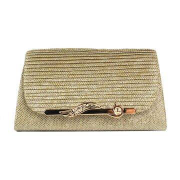 Жіноча сумка-клатч, золота П0160