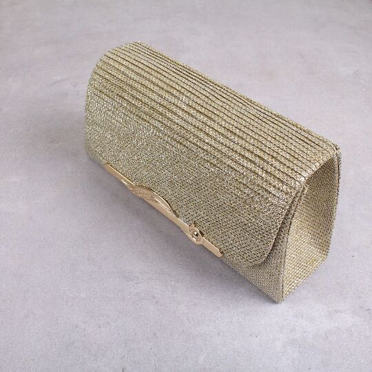 Жіноча сумка-клатч, золота П0160