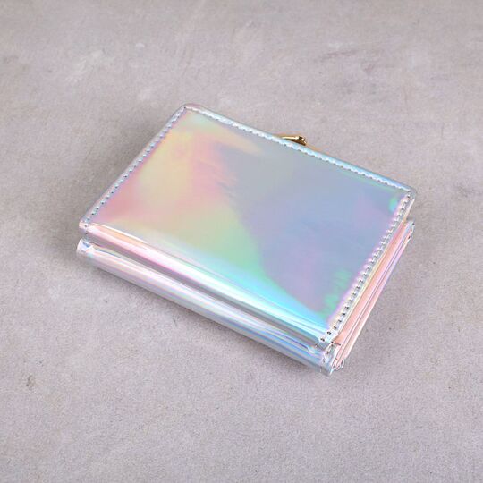 Женский кошелек, серебристый П2530