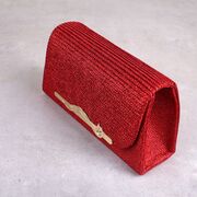 Женская сумка-клатч, красная П0161