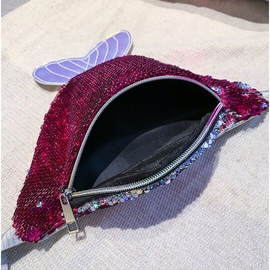 Детская бананка, сумка на пояс, фиолетовая П2543