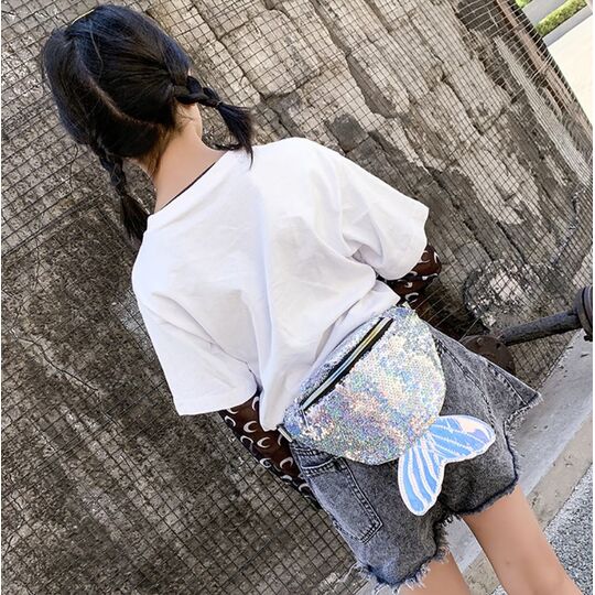 Детская бананка, сумка на пояс, фиолетовая П2543