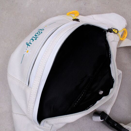 Женская бананка, сумка на пояс, белая П2547