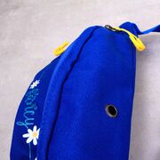 Женская бананка, сумка на пояс, синяя П2548