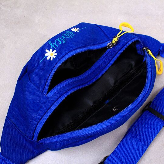 Женская бананка, сумка на пояс, синяя П2548