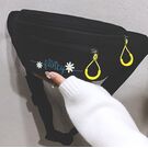 Жіноча бананка, сумка на пояс, чорна П2549