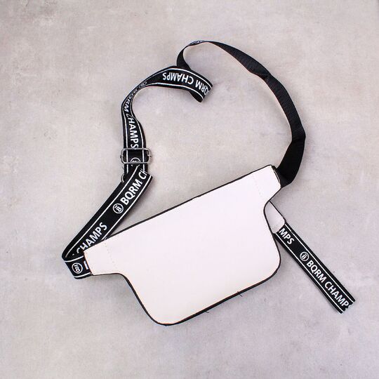 Женская бананка, сумка на пояс, белая П2550