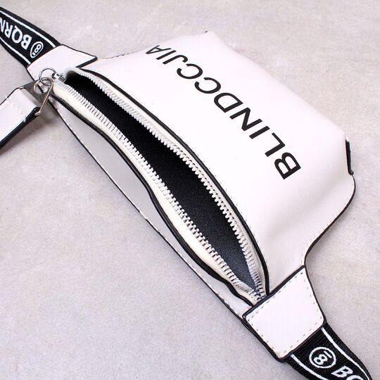 Женская бананка, сумка на пояс, белая П2550