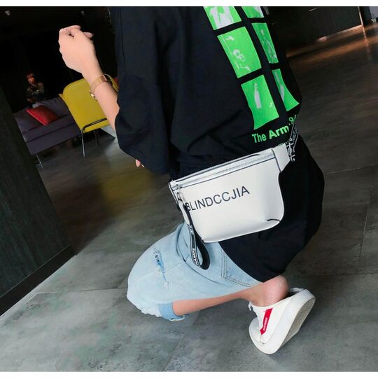 Женская бананка, сумка на пояс, зеленая П2552