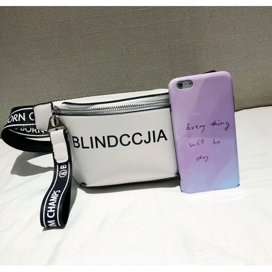 Женская бананка, сумка на пояс, черная П2553