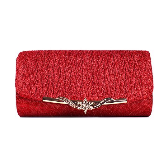 Женская сумка-клатч, красная П0163
