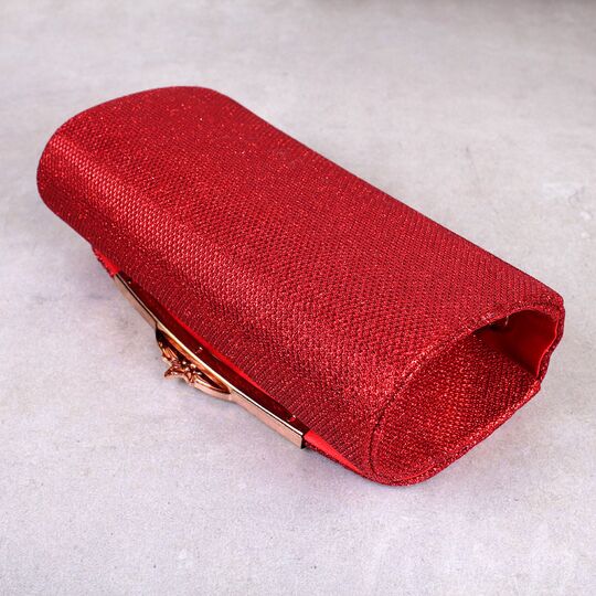 Женская сумка-клатч, красная П0163