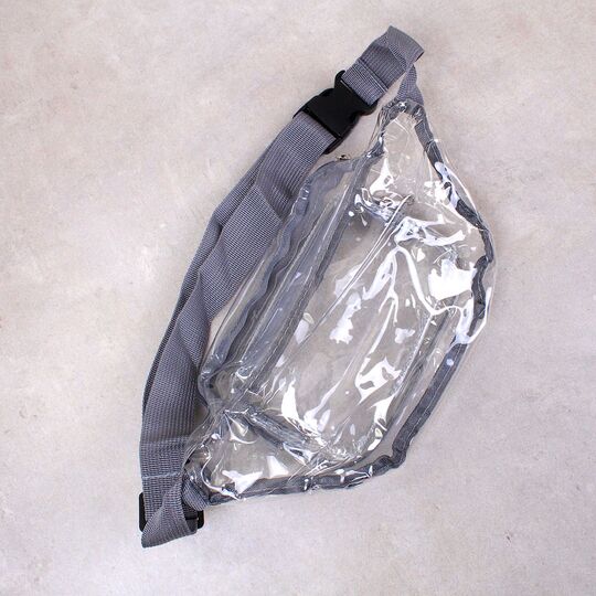 Сумка на пояс, бананка, сіра П2563