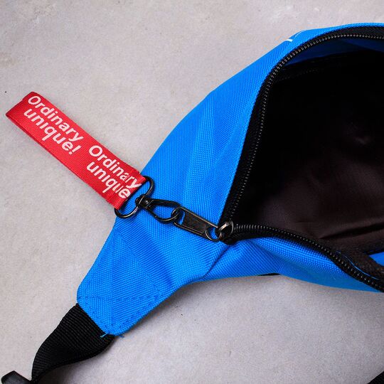 Сумка на пояс, бананка, голубая П2568