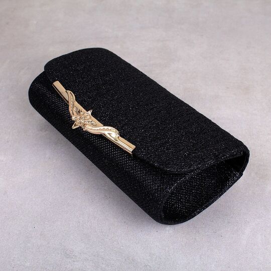 Жіноча сумка-клатч, чорна П0164 Жіноча сумка-клатч, чорна П0164