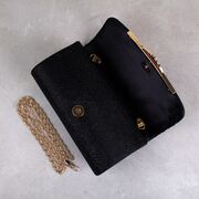 Женская сумка-клатч, черная П0164