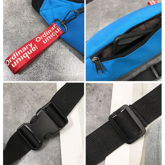 Сумка на пояс, бананка, черная П2569