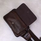 Мужская сумка поясная "WESTAL" , бананка, коричневая П2570