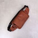 Мужская сумка поясная "WESTAL" , бананка, коричневая П2571