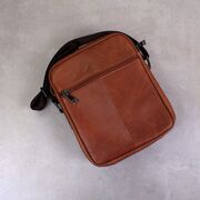 Мужская сумка на плечо "WESTAL", коричневая П2574