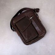 Мужская сумка на плечо "WESTAL", коричневая П2575