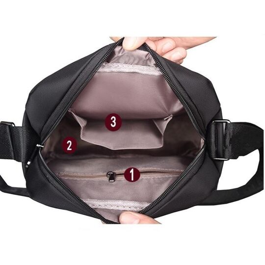 Мужская сумка VORMOR, черная П2585 Мужская сумка VORMOR, черная П2585