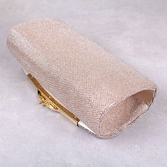 Женская сумка-клатч, золотистая П0166 Женская сумка-клатч, золотистая П0166