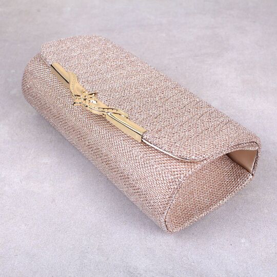 Женская сумка-клатч, золотистая П0166 Женская сумка-клатч, золотистая П0166