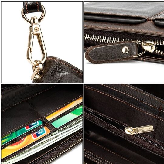 Мужской кошелек "WESTAL", черный П2590