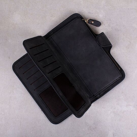 Жіночий гаманець, чорний П0169 Жіночий гаманець, чорний П0169